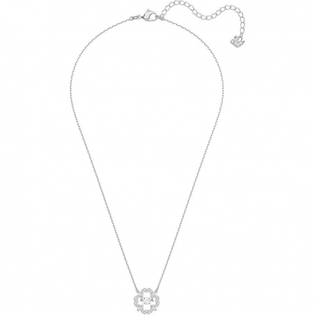 Swarovski necklace, Sparkling Dance Flower, silvered - 5392759