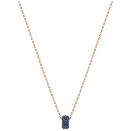 Swarovski Stone Round Necklace, with central blue round pendant