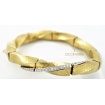 Vendorafa semi-rigid torchon bracelet in gold and diamonds