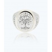 Tree of Life Ring small white in silver - 1A-ADV-B
