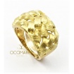 Vendorafa ring, band, with intertwining in satin gold.