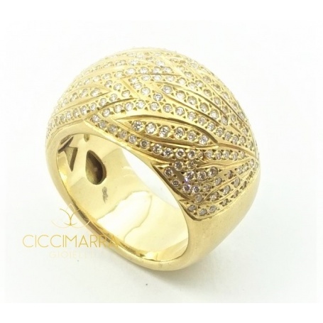 Vendorafa ring in yellow gold and diamonds - KA3941