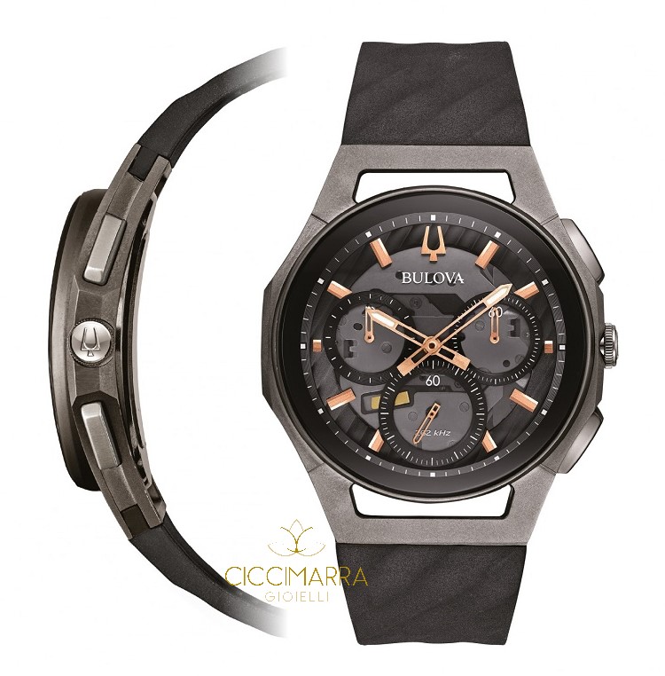 Bulova Curv Cronograph watch, titanium 98A162