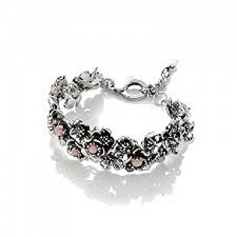 Wild rose G.Raspini bracelet in silver and large rose opal