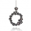G.Raspini "Wild rose", pendant necklace, in silver and pink opal