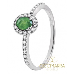 Salvini Dora ring, small, with emerald and diamonds