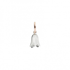 Micro pendant Campanula Silver and shiny pink gold Civita by Queriot