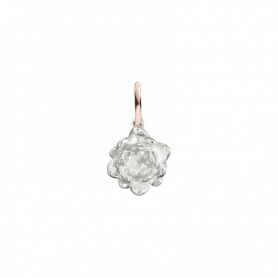 Micro pendant Lotus flower Silver and shiny rose gold Civita by Queriot