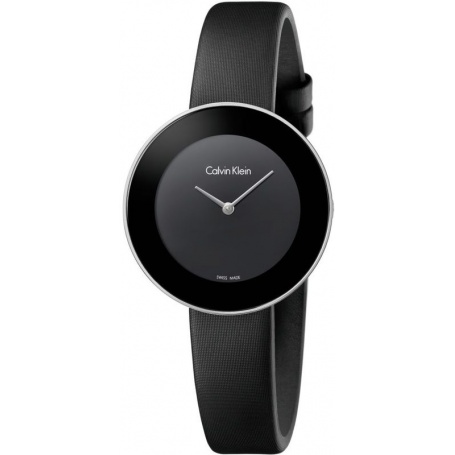 Calvin Klein Chic black watch with satin strap K7N23CB1