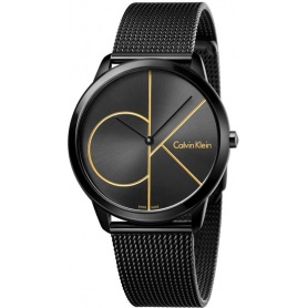 Calvin Klein Schwarz Uhr Minimal Schwarz Mesh - K3M214X1
