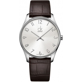 Calvin Klein Watches Classic Gent silver leather - K4D211G6