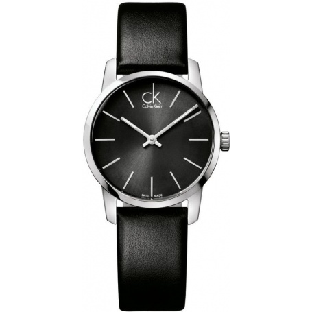 Orologio Calvin Klein City pelle nero - K2G23107