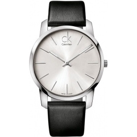 Calvin Klein City watch man steel and silver leather- K2G211C6
