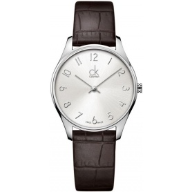 Calvin Klein Classic Midsize Leather and Numbers Watch - K4D221G6