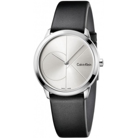 Calvin Klein Minimal Midsize Logo CK 35mm silver watch - K3M221CY