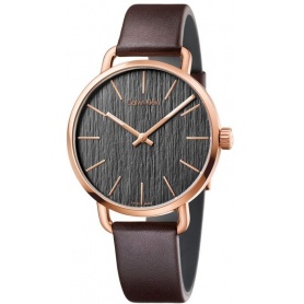 Calvin Klein Even Gent watch with black and rosé striped dial