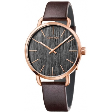 Calvin Klein Even Gent watch with black and rosé striped dial