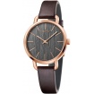 Calvin Klein Even Midsize brown slim leather watch - K7B236G3