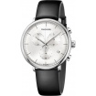 Calvin Klein High Noon watch - Chrono leather silver - K8M271C6
