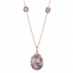Necklace with TSARS Tamara silver egg and pink enamel
