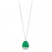 TSARS necklace in silver and Romanov green enamel