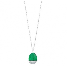 Tatiana Fabergè necklace in silver and Romanov green enamel