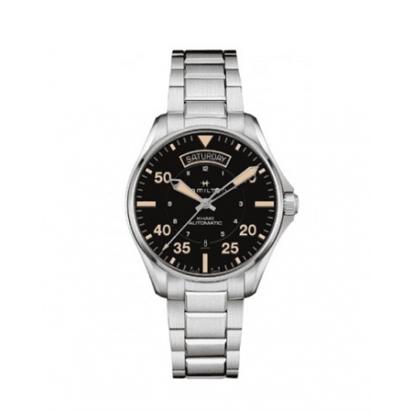 Hamilton Khaki Aviation day date automatic watch steel