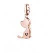 Salvini Charm cat silver gold plated and diamond