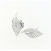 Mimì earrings, small leaf, in white gold and diamonds OX1008B8B 