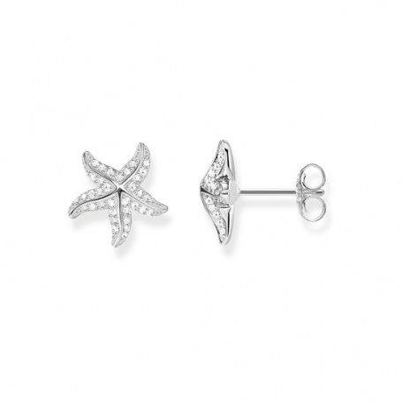 Thomas Sabo earrings Starfish silver and white cubic zirconia
