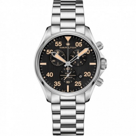 Hamilton watch Khaki Pilot Chrono steel - H76722131