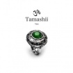 Tamashii Dvags Agate Green ring in silver and stone