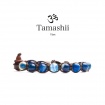 Tamashii Agate Blue Bracelet Striated a round - BHS900-141