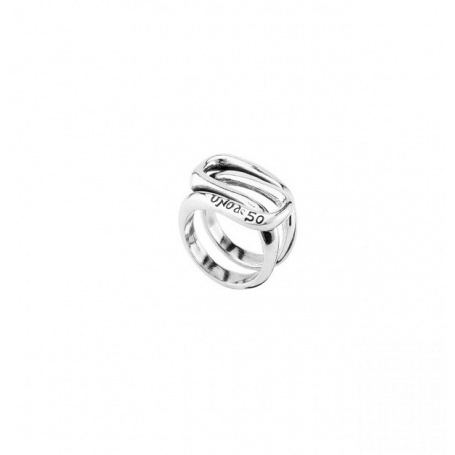 Ring Uno de50 Atrapado silver band - ANI0571MTL0000L