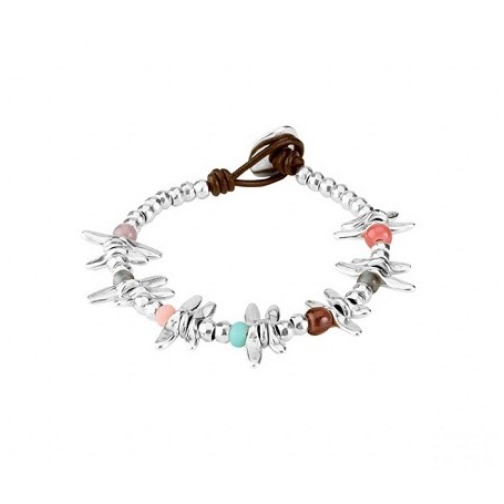 Bracelet Uno de50 Any Time dragonflies with colored stones