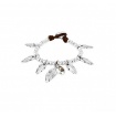 Uno de50 Pavonearse bracelet with dangling feathers and nuggets