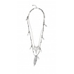 Uno de50 Pavonearse multi-strand leather and metal necklace with feathers