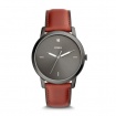 Fossil men's watch The Minimalist in gray leather - FS5479