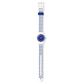 Swatch watch Original Lady Bluedots polka dot blue - LW159