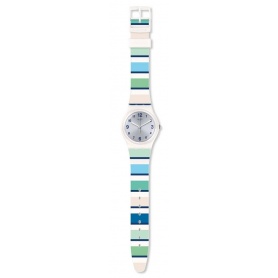 Original Gent Swatch Uhr Sailors weiß grüne Streifen - GW189